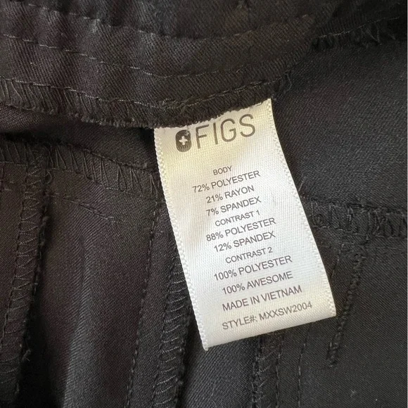 FIGS Tansen 5 Pocket Jogger Scrub Pants in Black, size L - Picture 8 of 10